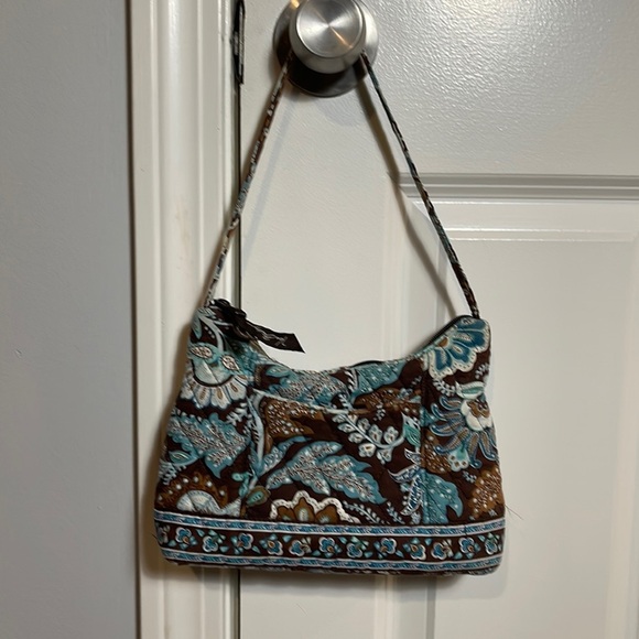 Vera Bradley Handbags - Vera Bradley small handbag in mostly brown and turquoise